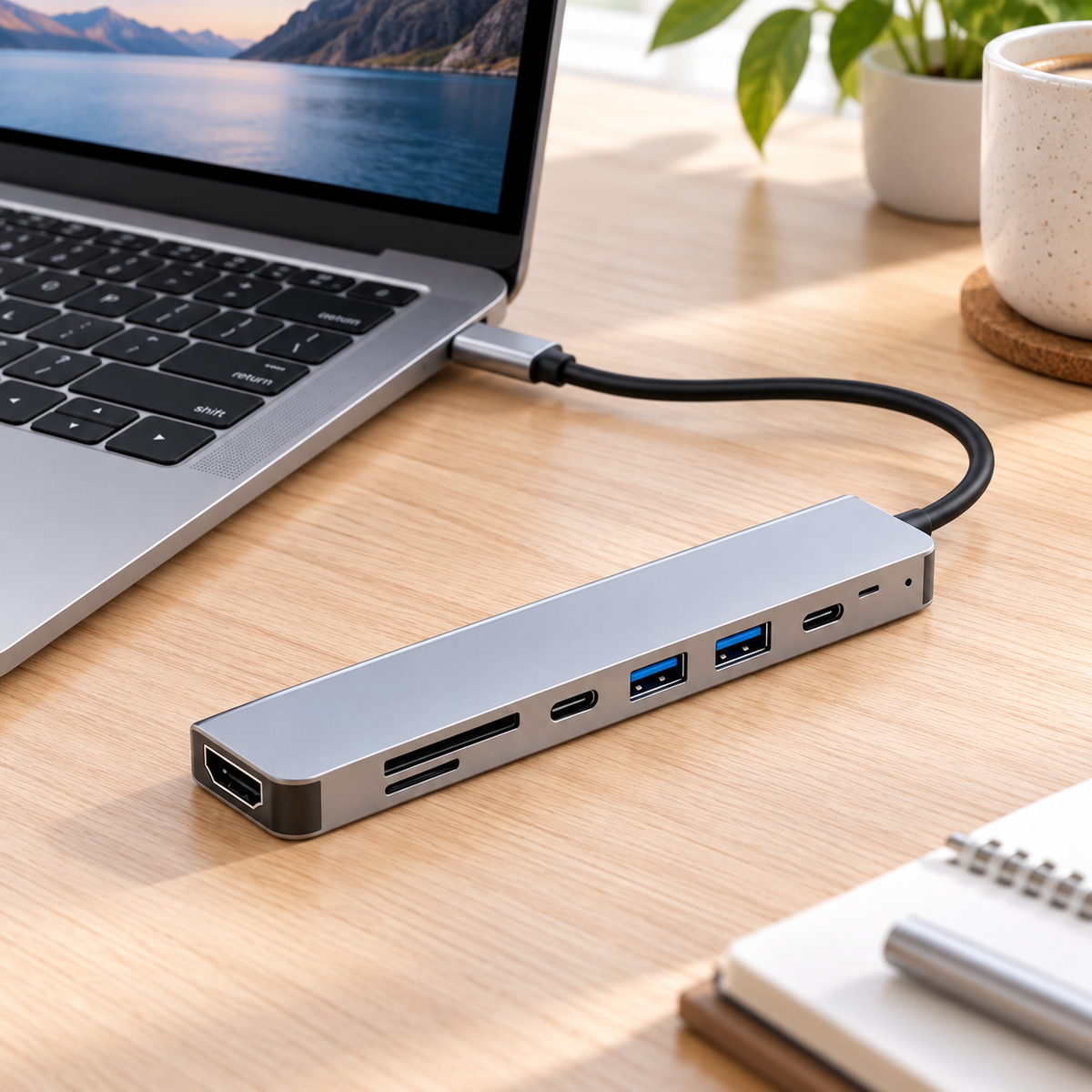 USB C Hub 7 in 1 Multiport Adapter HDMI 4K for MacBook Laptop