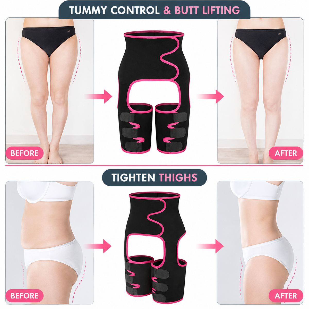 Hip & Thigh Support Wrap – Adjustable Compression Trainer Belt