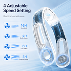 Bladeless Neck Fan Portable Rechargeable 4-Speed 360 Degree Cooling Fan