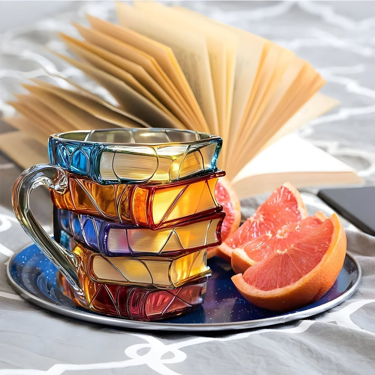 3D Book Shaped Resin Mug