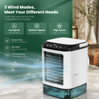 Portable Mini Air Conditioner with 900ML Water Tank 3-Speed Humidifier