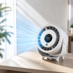 Portable Misting Fan Digital Display Quiet Cooling Humidifier Wall Mount