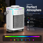 Portable Mini Air Conditioner Fan 4-in-1 USB Air Cooler Humidifier Timer
