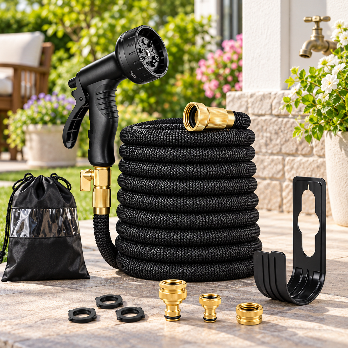 30m Expandable Garden Hose Anti-Kink Lightweight