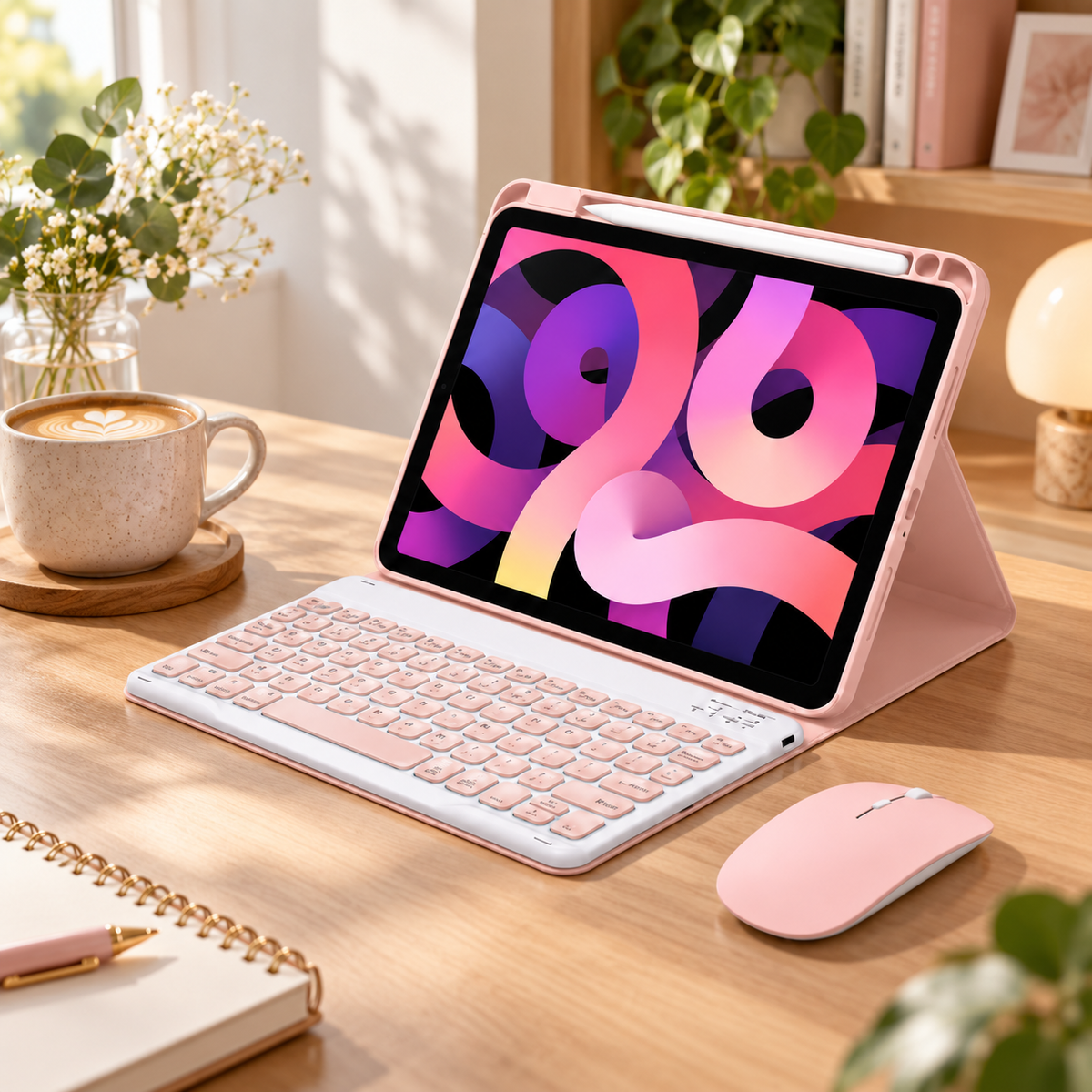 Wireless Keyboard Case for iPad with Rotating Stand