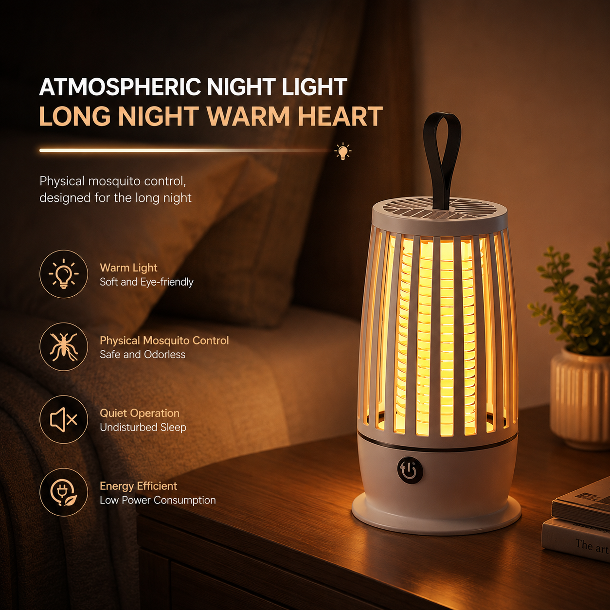 USB Electric Mosquito Killer Lamp Silent Insect Trap Indoor Outdoor