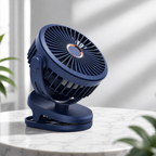 Rechargeable Clip-On Portable Desk Fan 4-Speed Quiet 10000mAh Battery