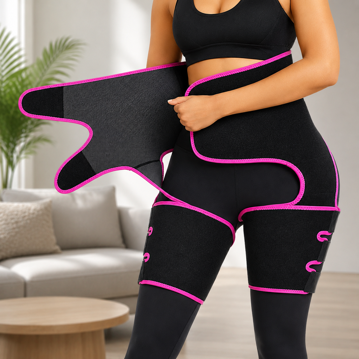 Hip & Thigh Support Wrap – Adjustable Compression Trainer Belt
