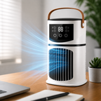Portable Air Conditioner Desk Fan Humidifier Timer Quiet Air Cooler