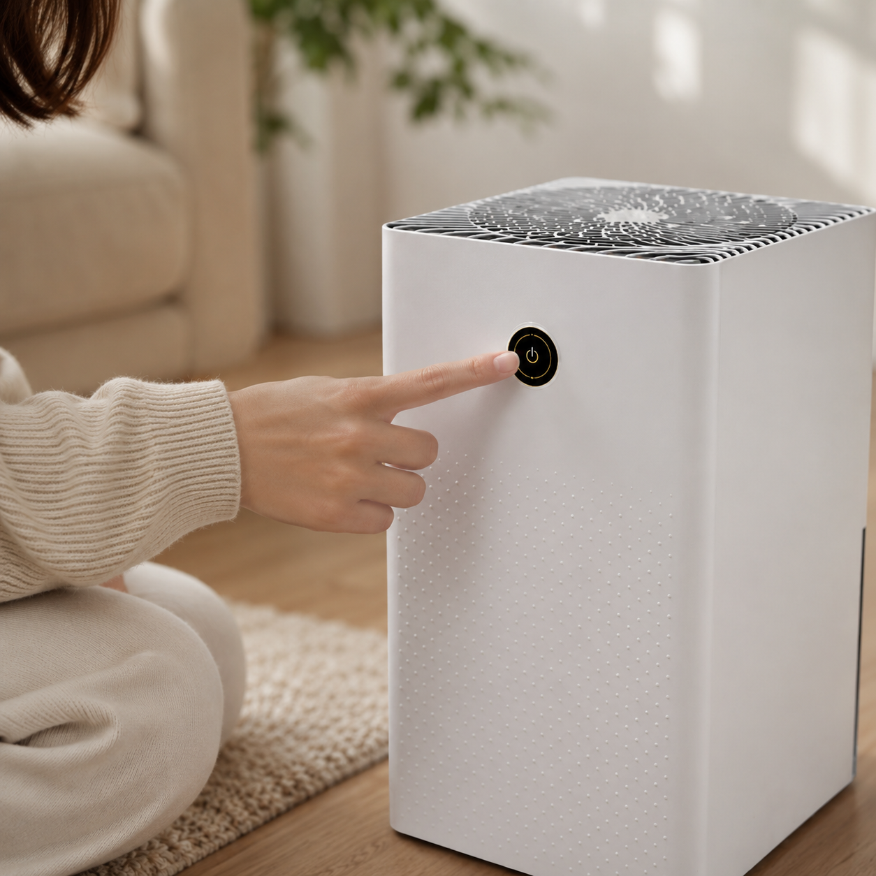 Silent Home Dehumidifier, Household Moisture Absorber & Air Dryer for Bedroom & Living Room