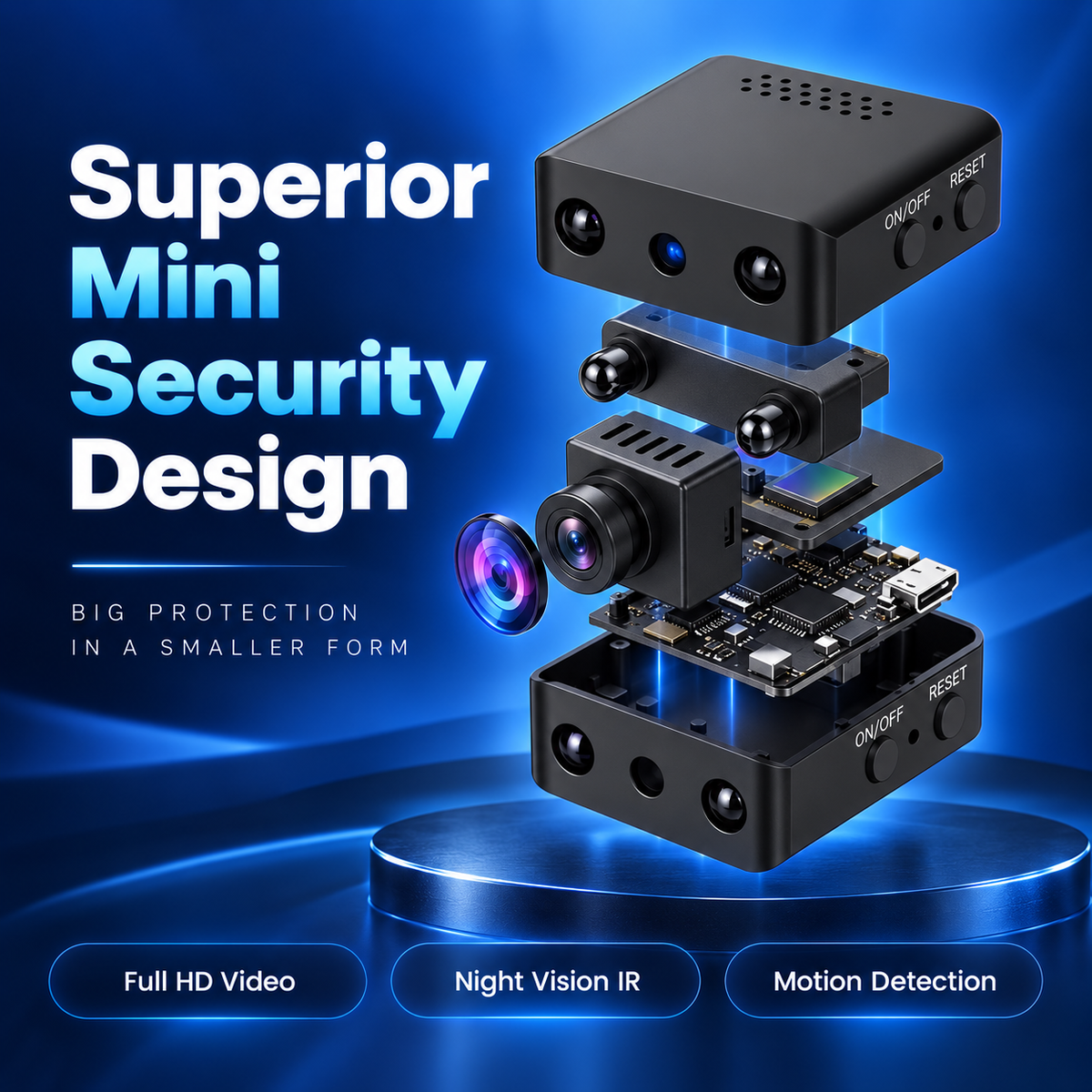 Micro HD Video Camera with Audio Mini Recording Cam
