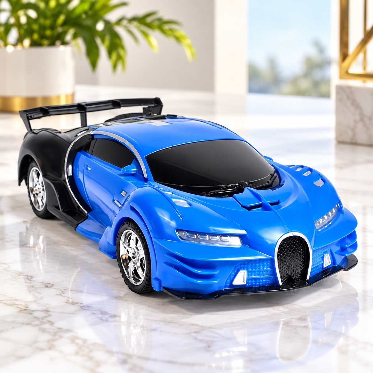 Remote Control Transformer Car LED Robot Car Toy for Kids