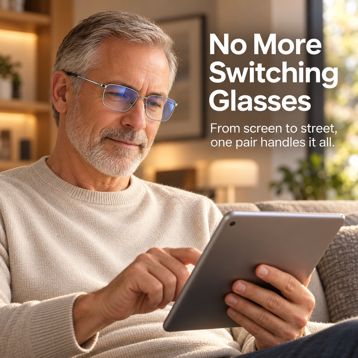 Progressive Multifocal Glasses for Clear All-Distance Vision