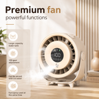 Portable Misting Fan Digital Display Quiet Cooling Humidifier Wall Mount