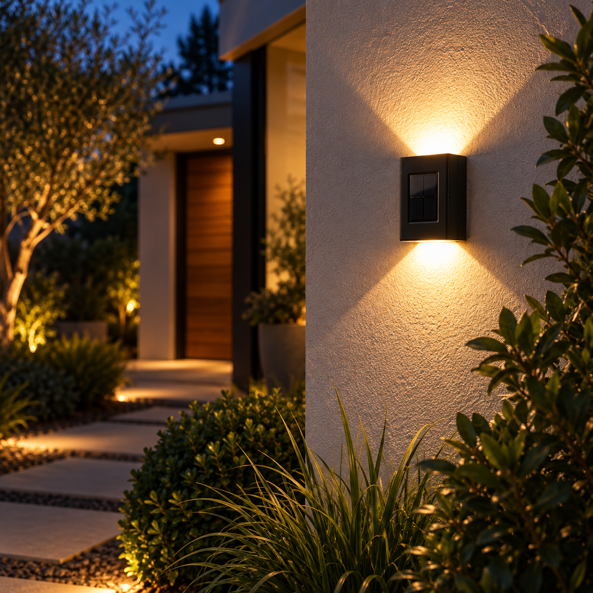 Wireless LED Solar Wall Lights Outdoor Garden Lighting