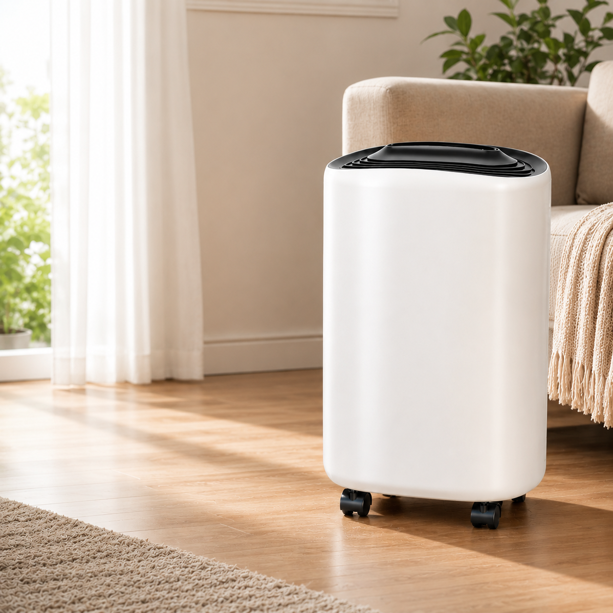 Dehumidifier with Air Purifier, Portable Moisture Absorber for Home, Kitchen & Bedroom