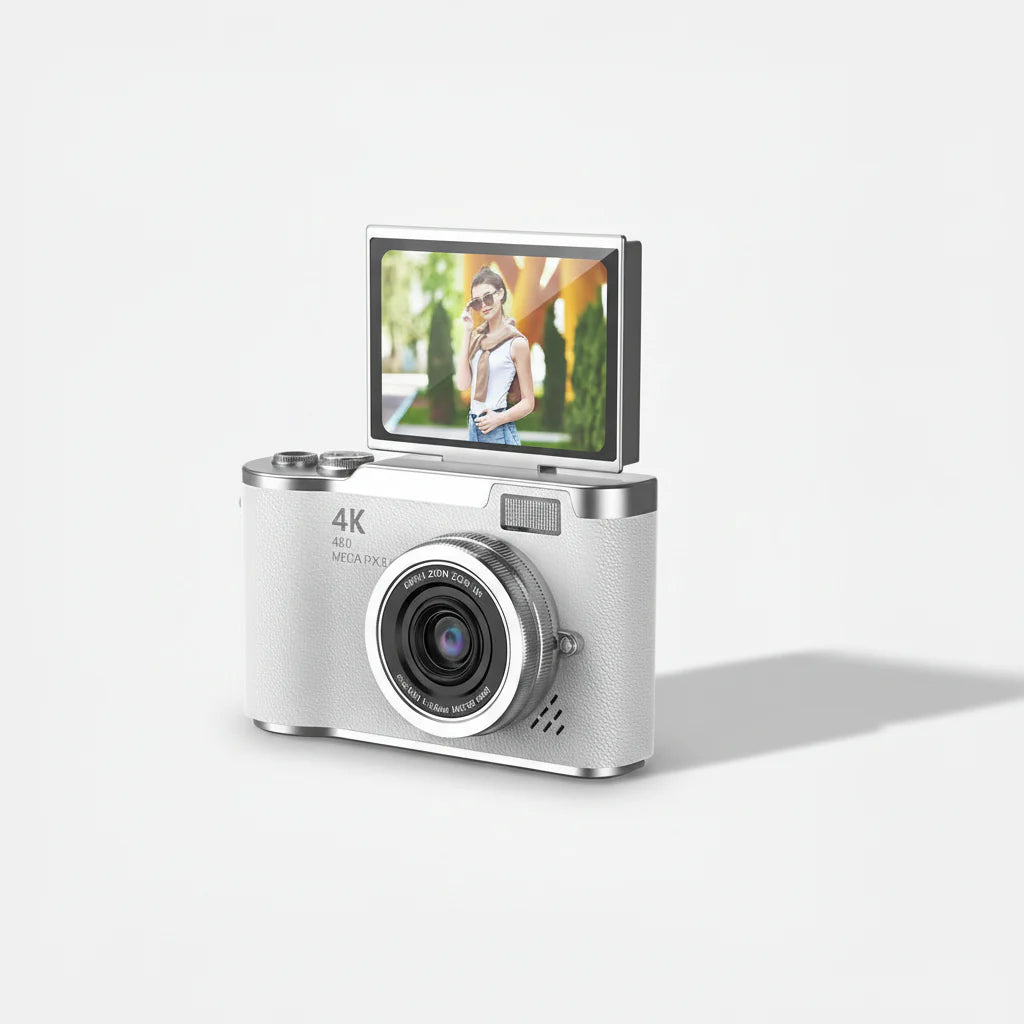4K Digital Camera with Flip Screen 48MP Compact Vlogging Camera