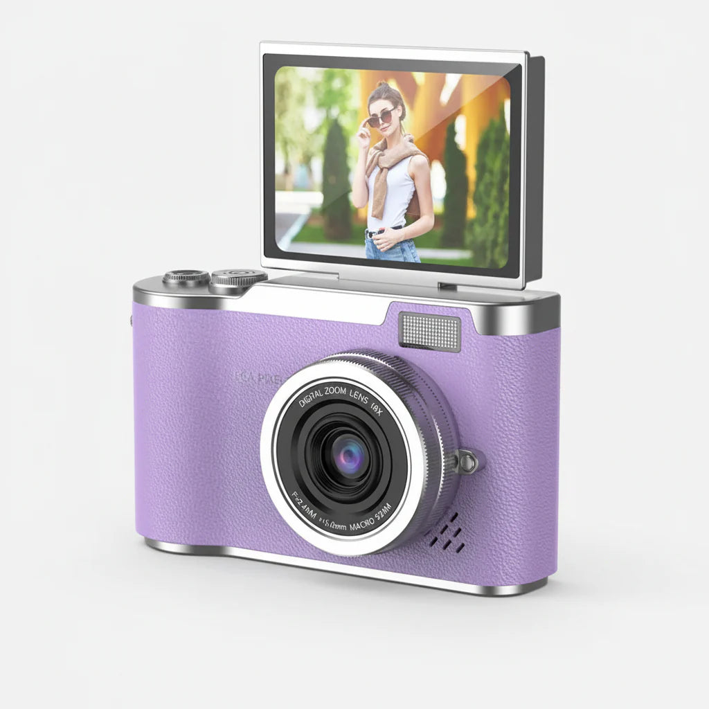 4K Digital Camera with Flip Screen 48MP Compact Vlogging Camera