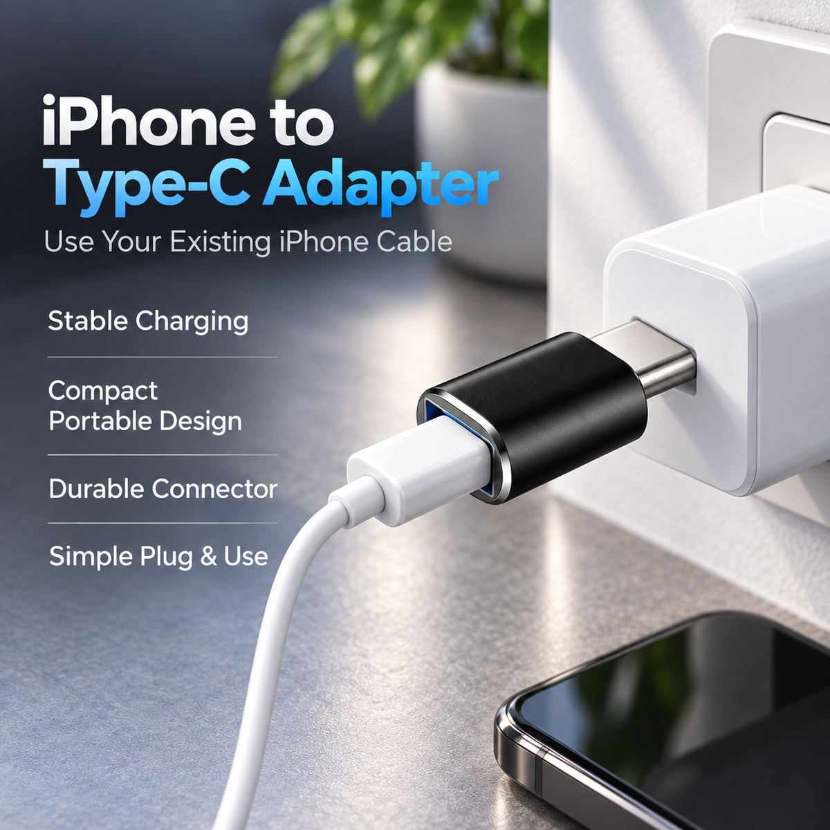 OTG Adapter Type C to USB 3.0 and Type C to iOS Connector