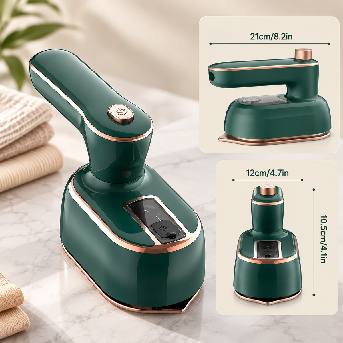 Compact Travel Steam Iron Portable Handheld Wrinkle Remover
