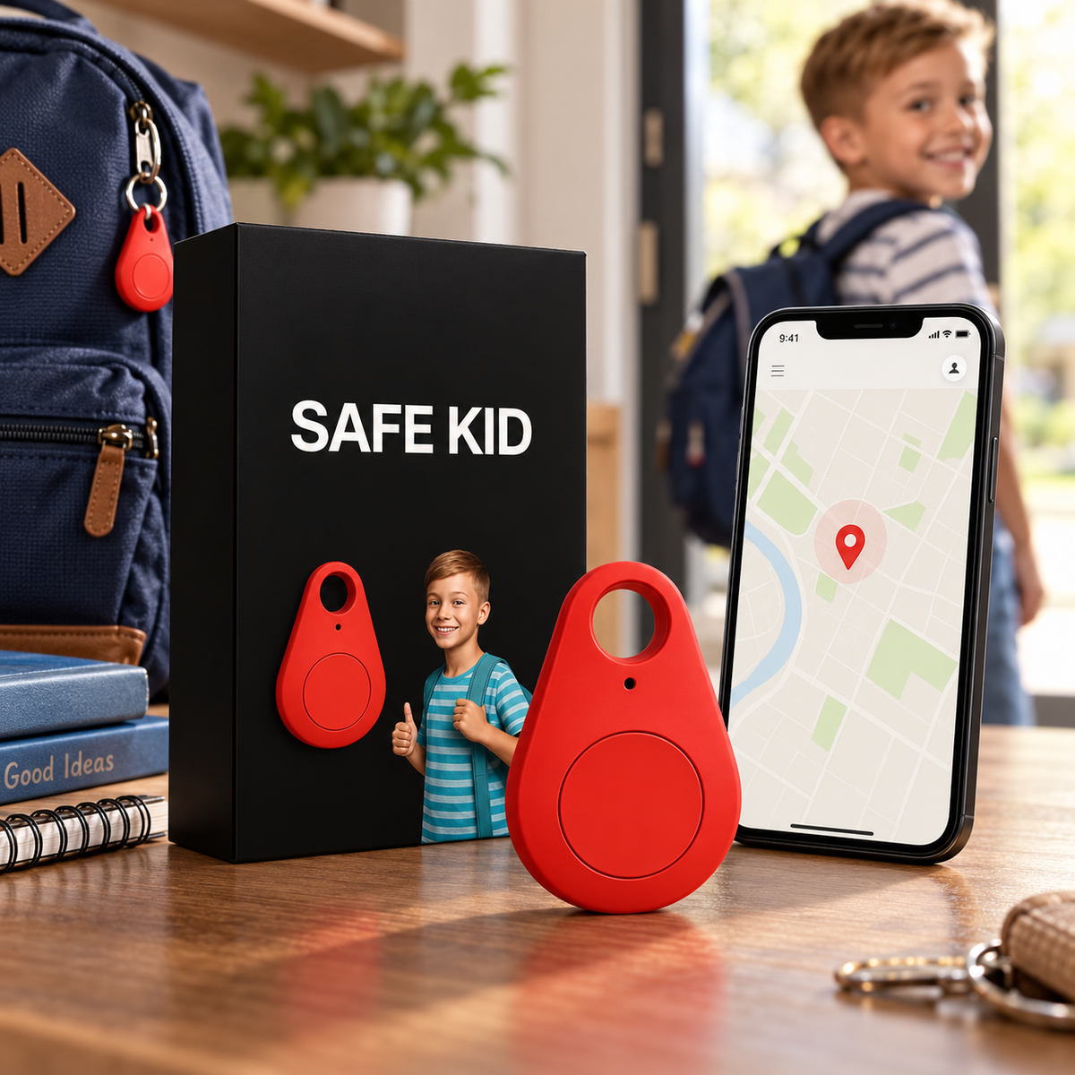 Child GPS Tracker Waterproof Real Time Location SOS