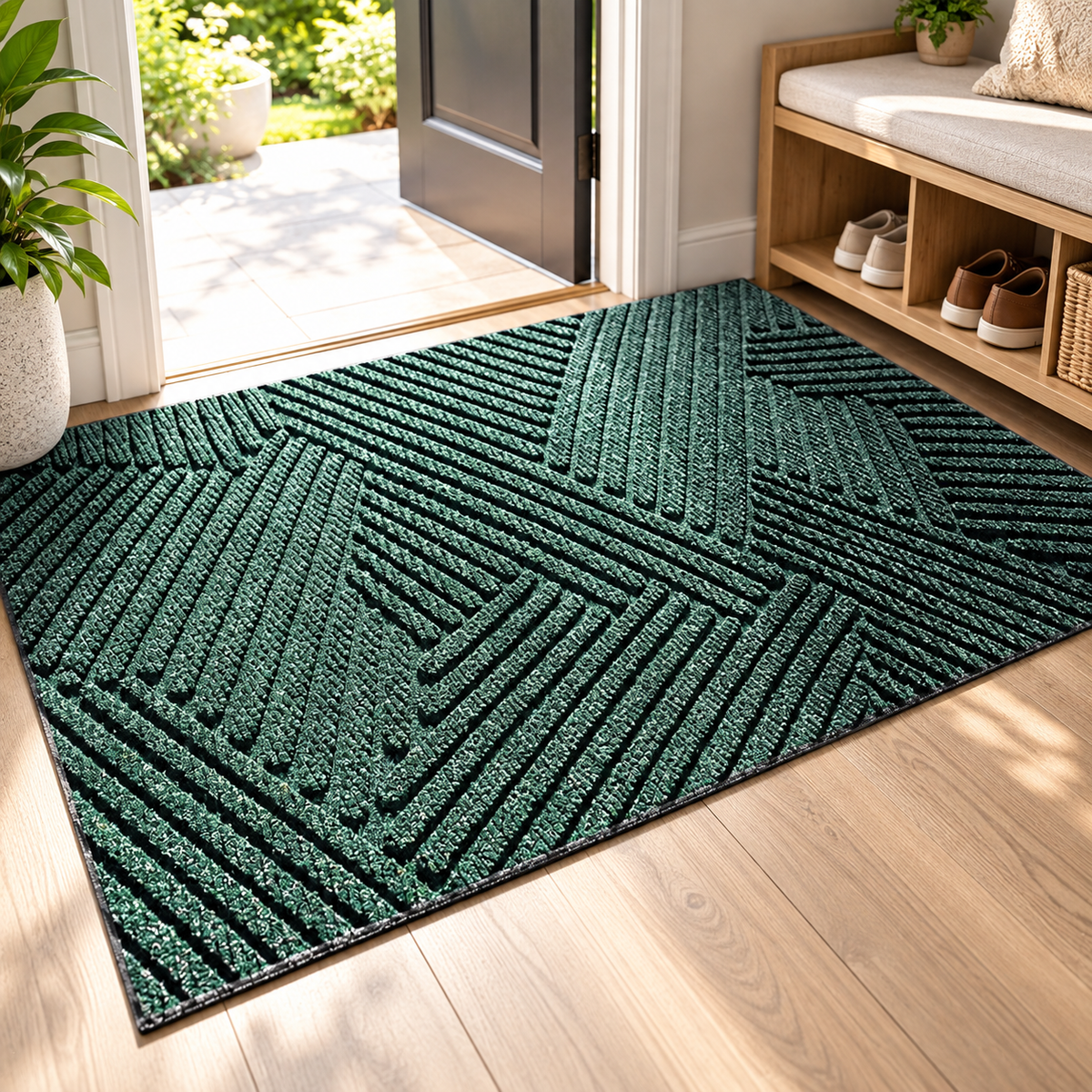 Non Slip Door Mat Indoor Outdoor Heavy Duty Dirt Trap Mat
