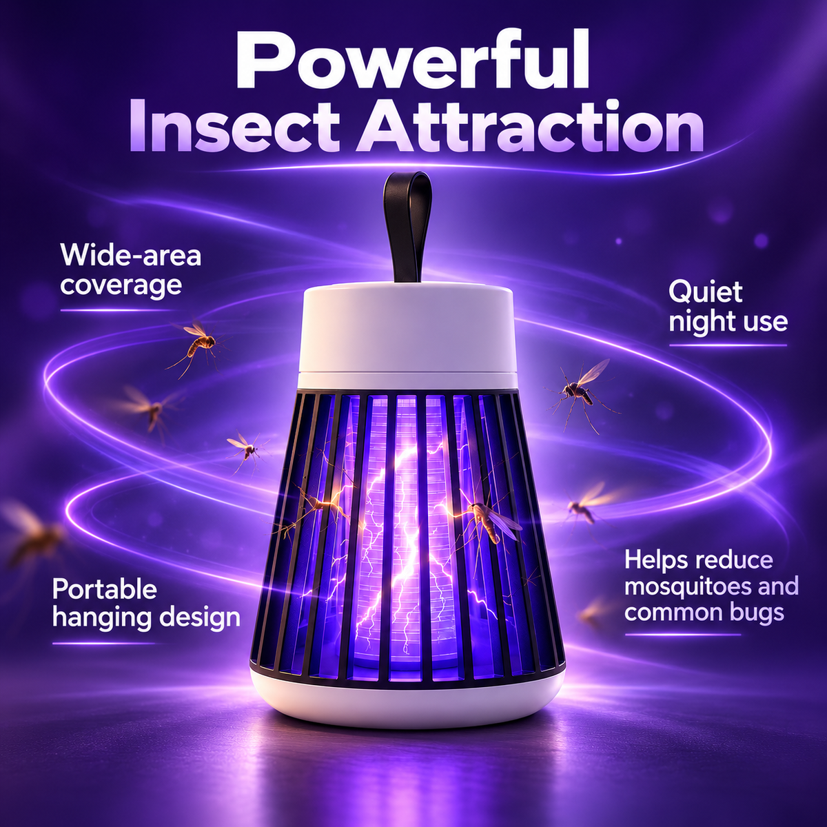 Mosquito Killer Lamp 2 Pack UV Insect Trap Indoor Outdoor