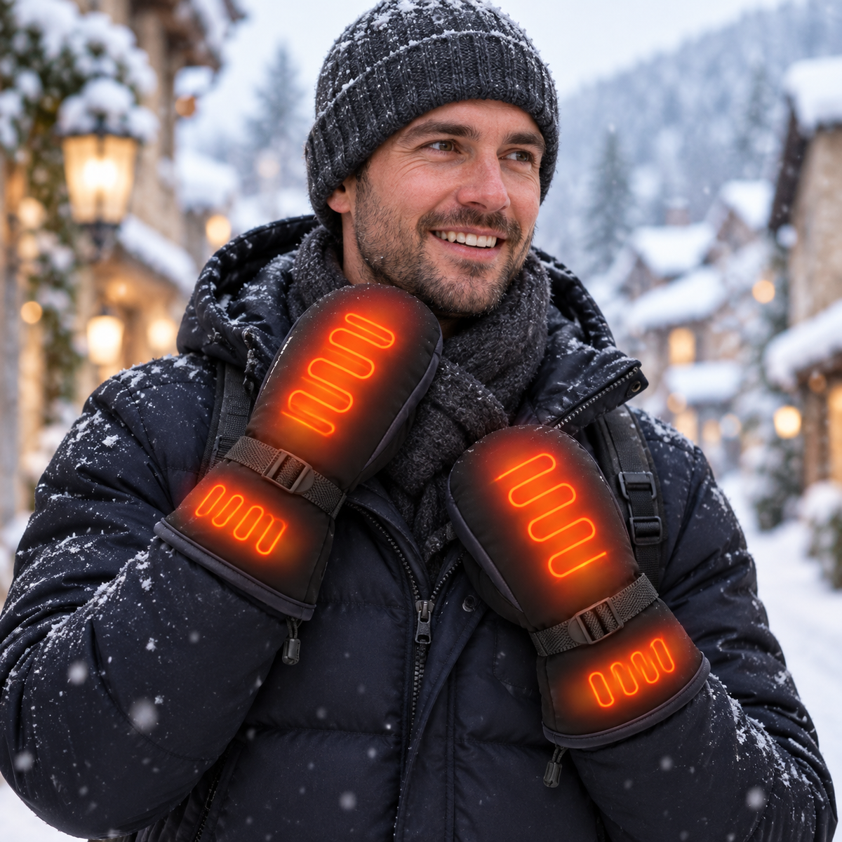 Heated Mittens Rechargeable Waterproof Hand Warmer Gloves