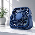 USB Mini Portable Desk Fan 4 Inch 3 Speed Quiet 360 Adjustable