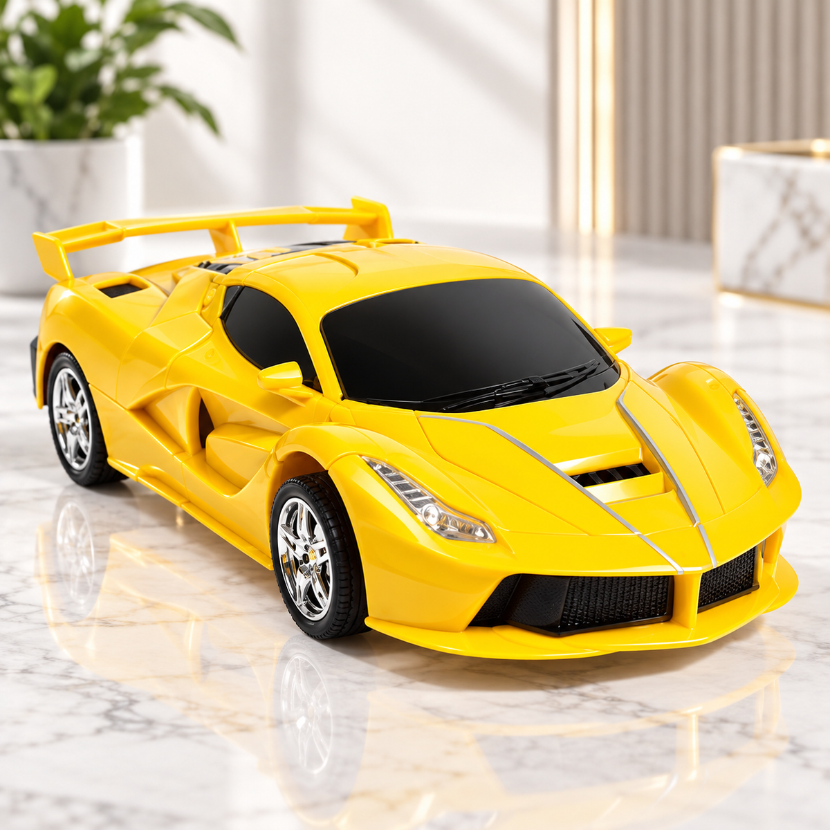 Remote Control Transformer Car LED Robot Car Toy for Kids