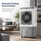 Large Evaporative Air Cooler, Portable 35-45L Ice & Water Cooling Fan for Home & Office