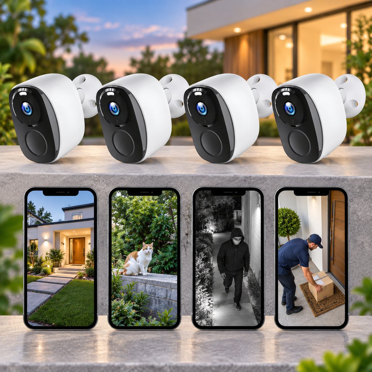 Wireless Mini Security Camera 1080P No WiFi or Subscription