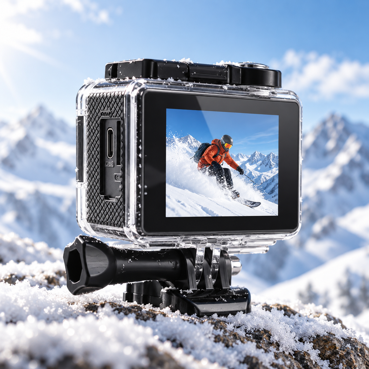 4K Ultra HD Action Camera Waterproof WiFi for Vlogging Sports