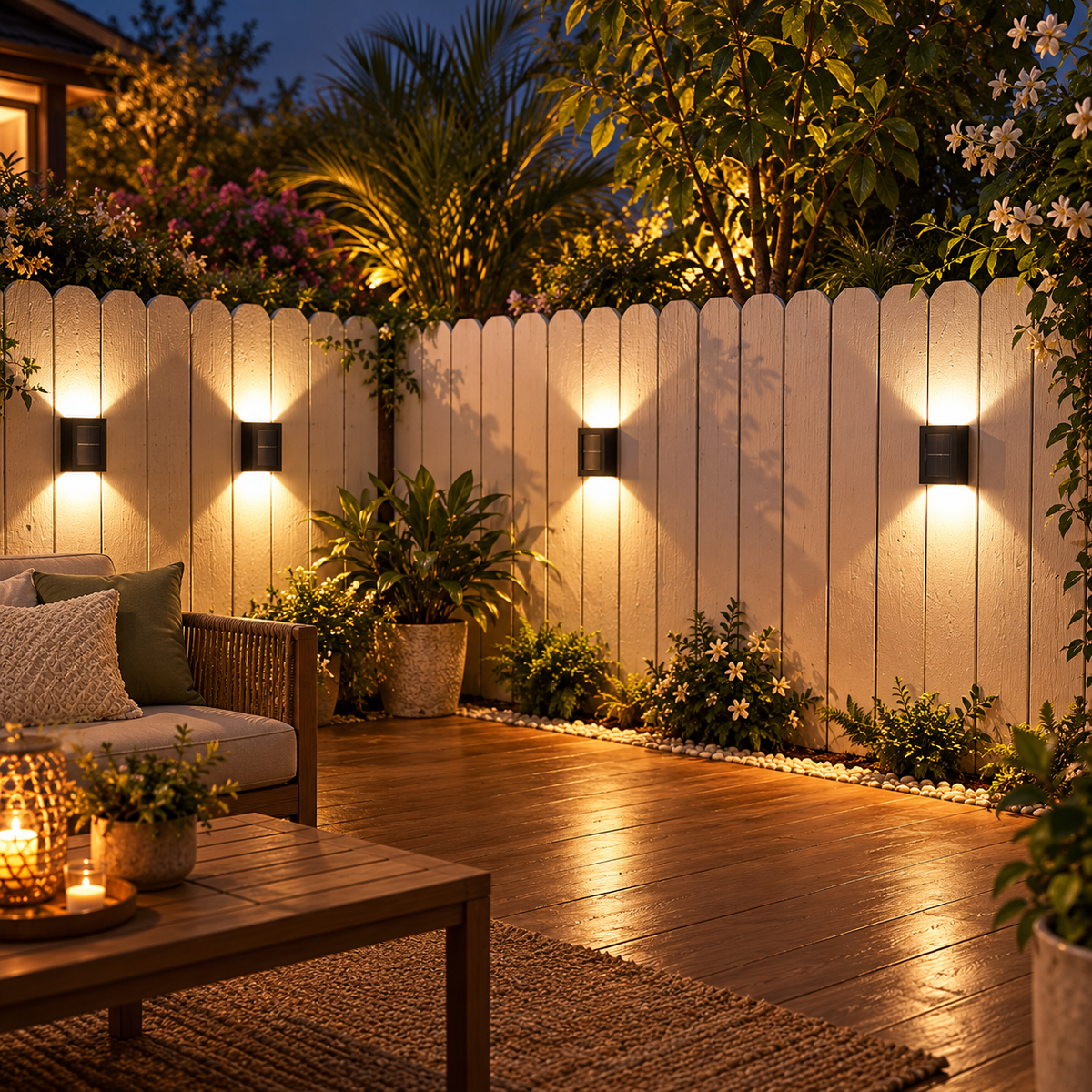 Wireless LED Solar Wall Lights Outdoor Garden Lighting