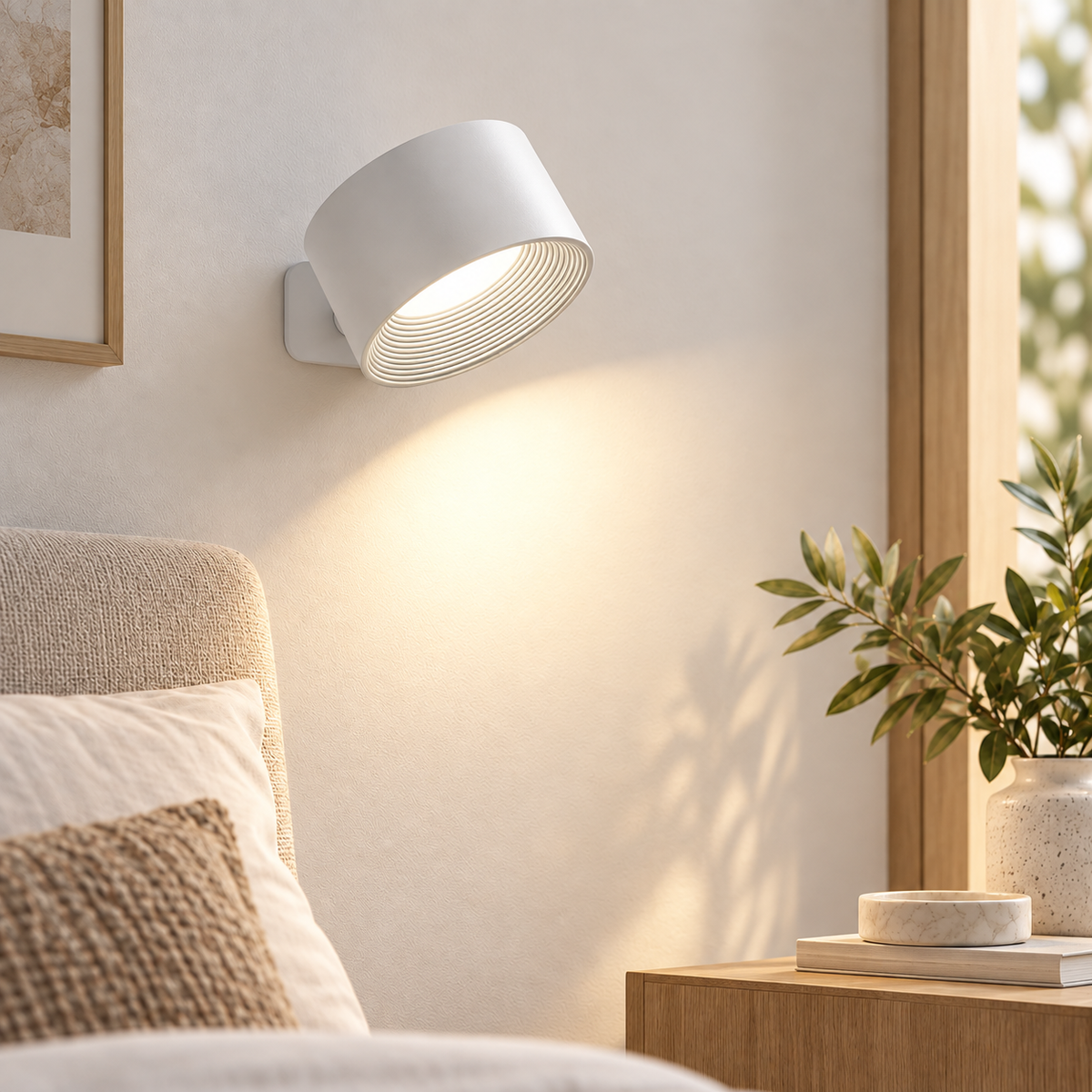 Wireless Rechargeable Wall Light 360 Rotating LED Touch Control