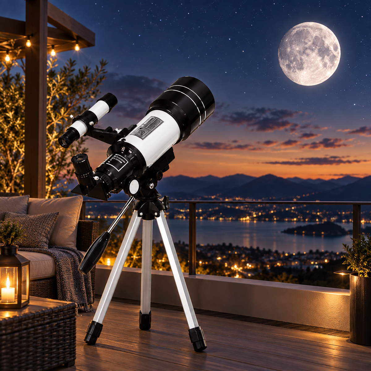 Astronomical Telescope 70mm Aperture 300mm with Tripod for Beginners