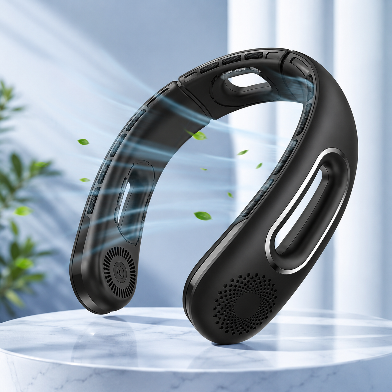 Bladeless Neck Fan Portable Rechargeable 4-Speed 360 Degree Cooling Fan