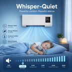 Portable Wall Mounted Air Conditioner with Remote Control Cooling Fans