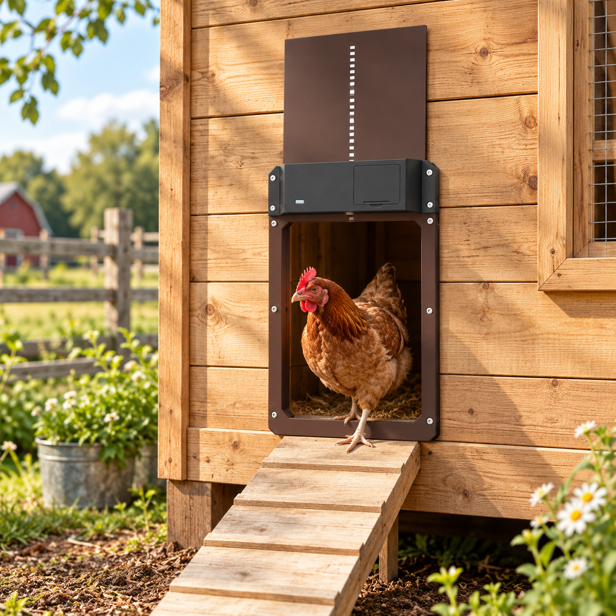 Automatic Chicken Coop Door Opener Light Sensor Waterproof