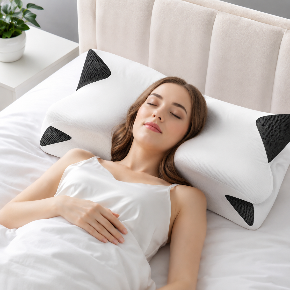 Ergonomic Contoured Neck & Shoulder Support Pillow