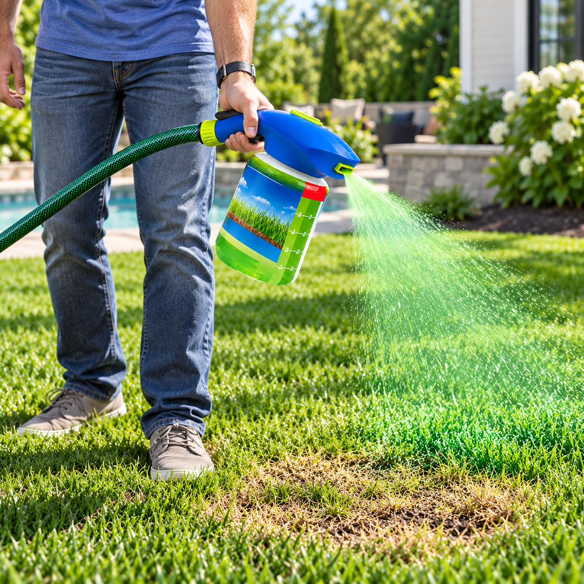 Liquid Lawn Spray On Grass Seed Hydro Mousse for Patchy Lawns