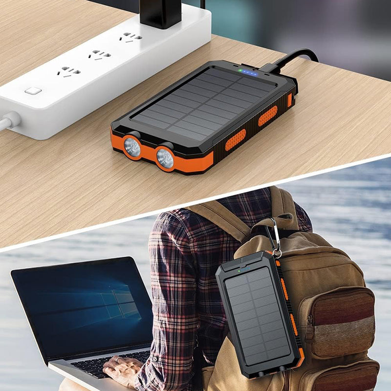 Solar Portable Power Bank Charger Mobile Phone Battery Pack