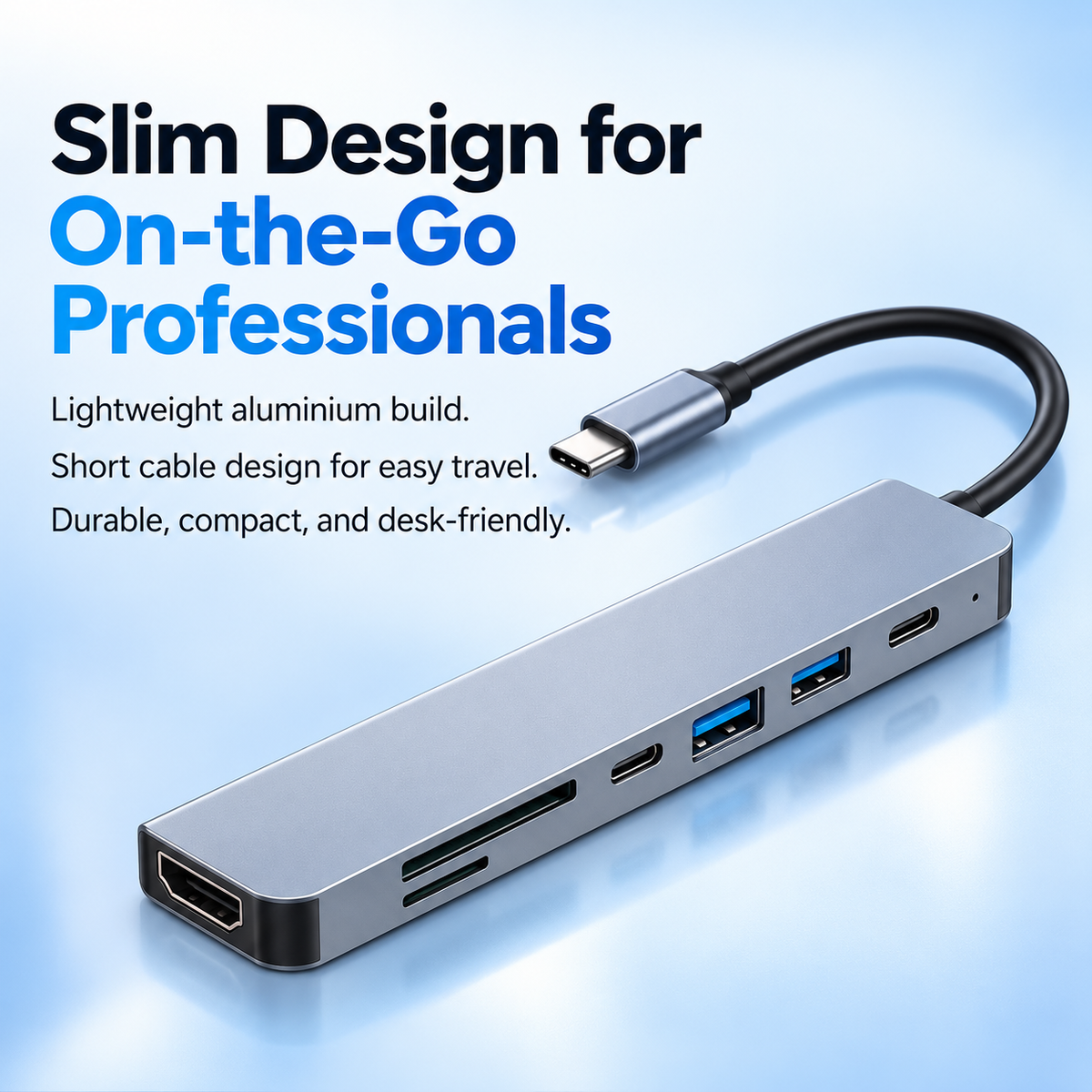 USB C Hub 7 in 1 Multiport Adapter HDMI 4K for MacBook Laptop