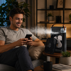 3-in-1 Portable Air Cooler with LED Night Light, USB Desktop Fan & Humidifier