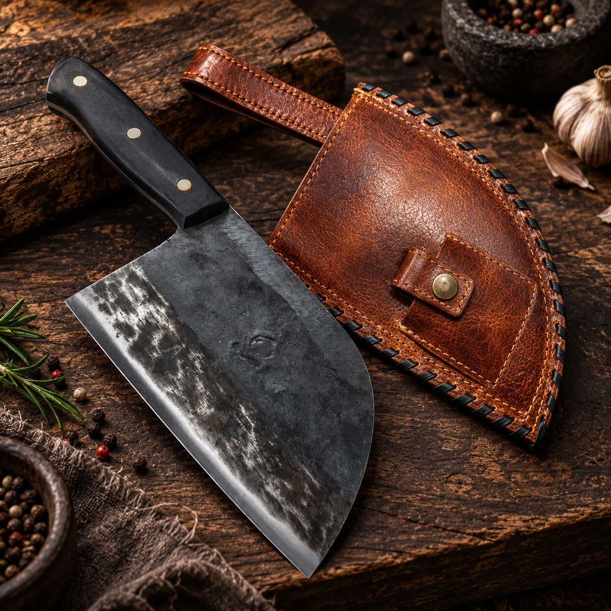 Handmade Serbian Chef Knife Full Tang Kitchen Cleaver