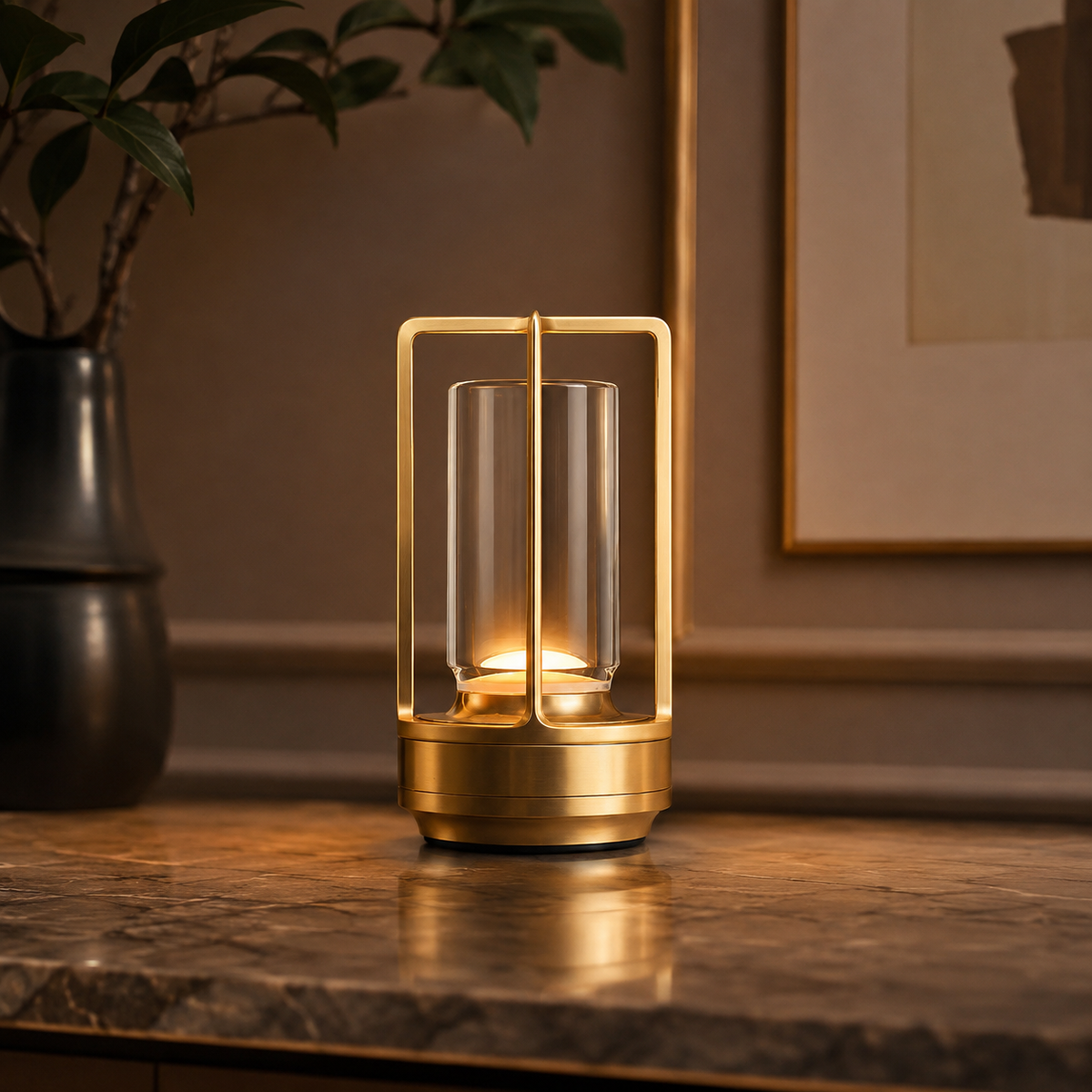 Wireless Waterproof Table Lamp Touch Dimmable Night Light