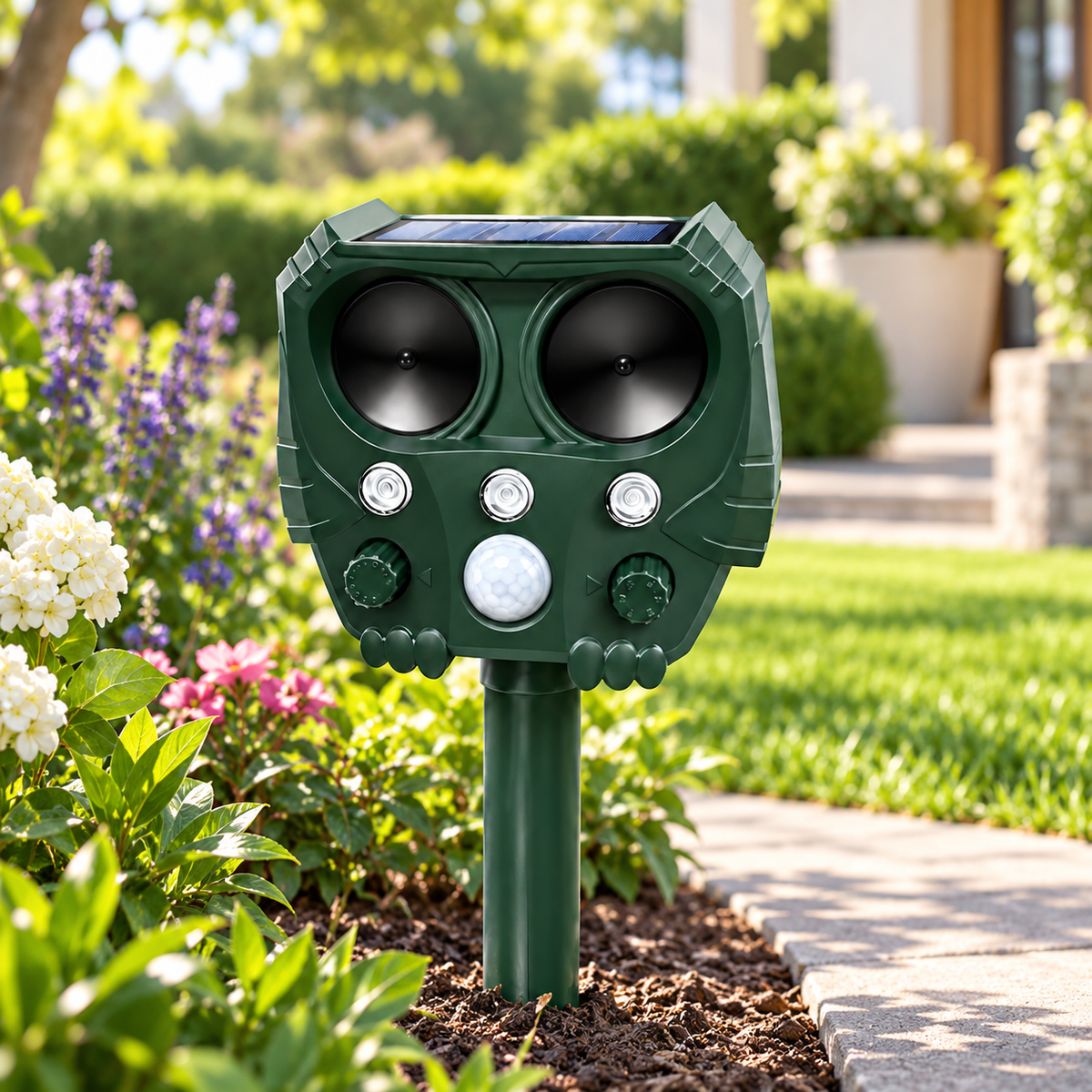 Ultrasonic Cat and Fox Repeller Solar Garden Pest Deterrent