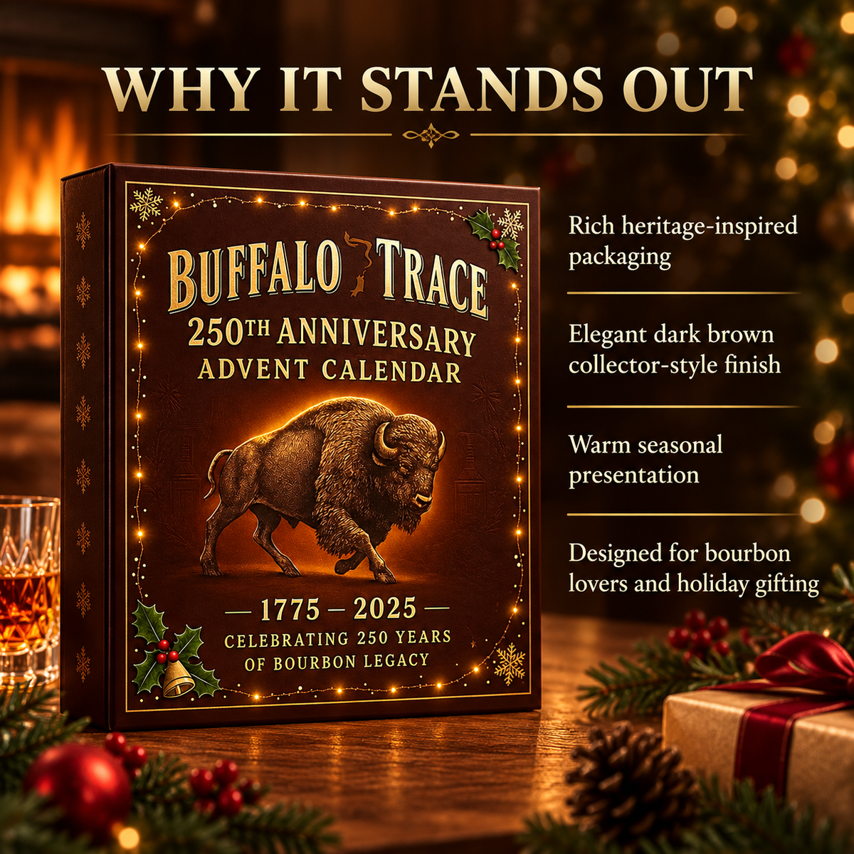 Whiskey Advent Calendar Bourbon Gift Countdown Set