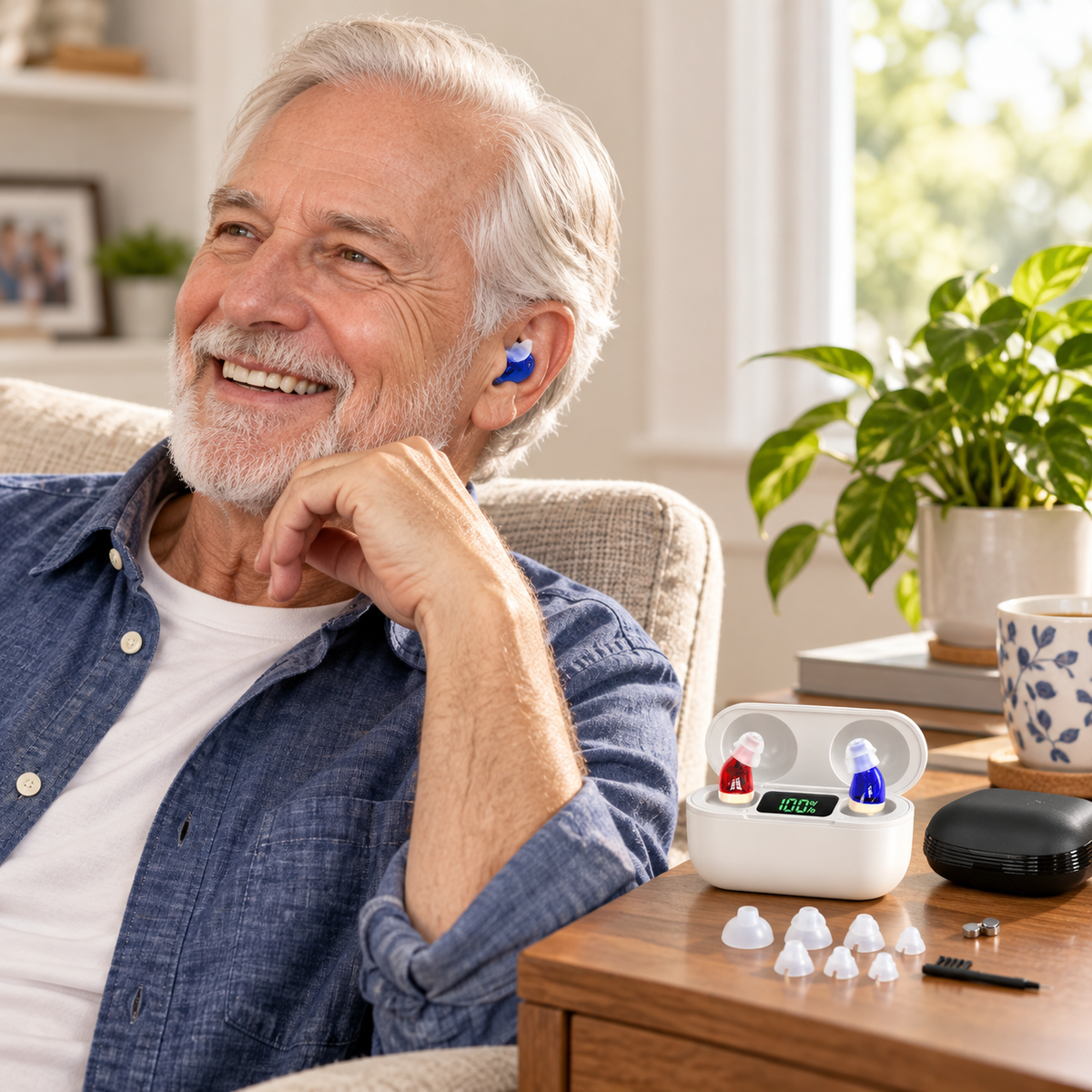 In-Ear Rechargeable Hearing Aids Clear Sound Comfort