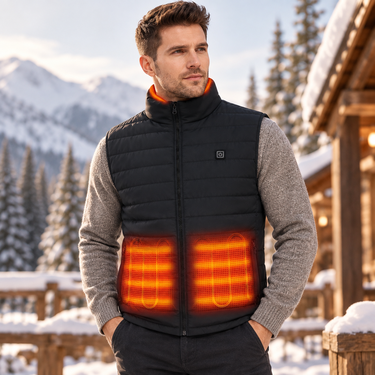 Heated Gilet Lightweight USB Rechargeable Body Warmer Vest